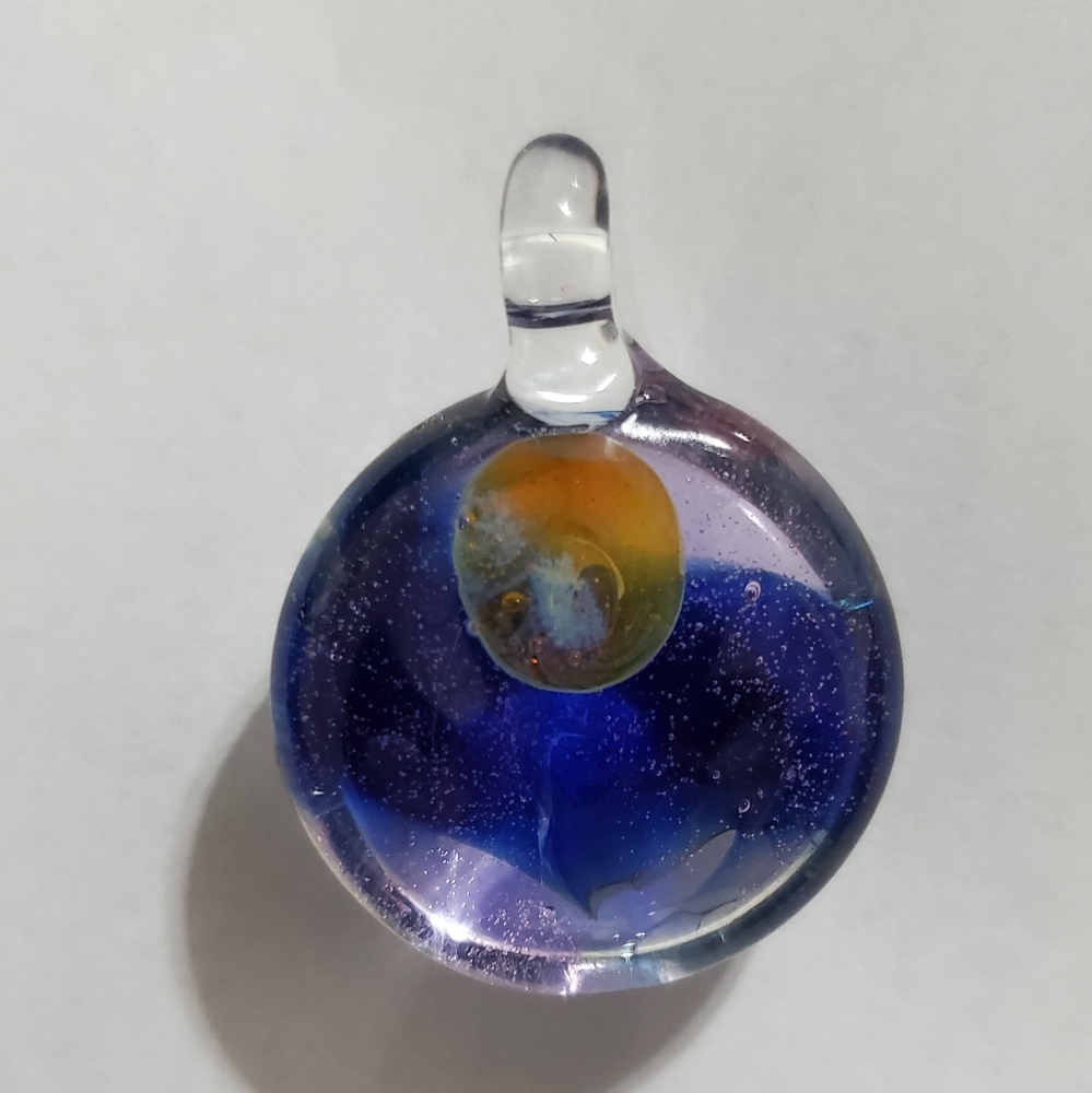 Blue Glass Pendant - Picture 3 of 5